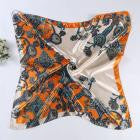 90*90cm Women Lady Square Scarf Vintage Printed Head Wrap Kerchief Neck Satin Shawl Bandana Foulard Femme Scarves #LSN