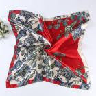 90*90cm Women Lady Square Scarf Vintage Printed Head Wrap Kerchief Neck Satin Shawl Bandana Foulard Femme Scarves #LSN