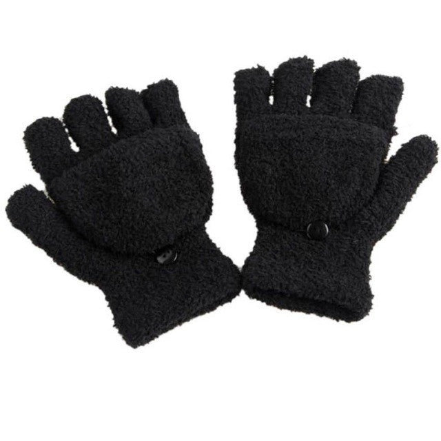 2016 Winter Guantes de invierno de la mujer Women Fingerless Gloves Girls Half Finger Flip Knitted Mittens gloves women #LYW