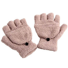 2016 Winter Guantes de invierno de la mujer Women Fingerless Gloves Girls Half Finger Flip Knitted Mittens gloves women #LYW