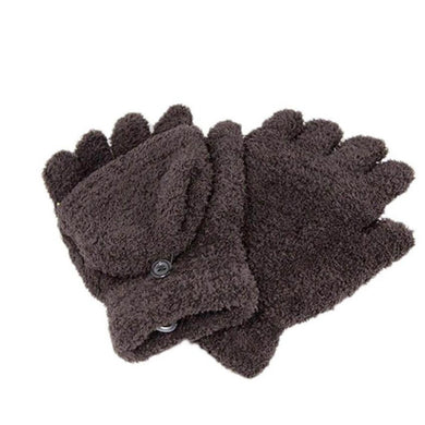 2016 Winter Guantes de invierno de la mujer Women Fingerless Gloves Girls Half Finger Flip Knitted Mittens gloves women #LYW