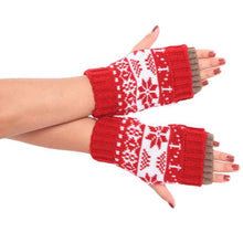 Gants Femme Women Soft Snowflake Short Keep Warm Knitted Fingerless Winter Gloves Female Girls Mitten Guanti Guantes Mujer #YNB