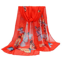 Summer Autumn Silk Scarf Fashion Women New New 2017 Chiffon Brand Butterfly Print Neck Shawl Scarve Warm Wrap Stole Scarves