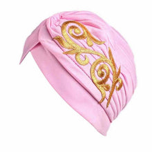 Brand New Embroidery Women Hat Beanie Scarf Turban Head Wrap Cap Colorful beanie Hats for Patients