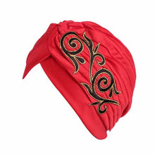 Brand New Embroidery Women Hat Beanie Scarf Turban Head Wrap Cap Colorful beanie Hats for Patients