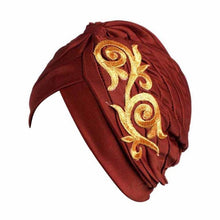 Brand New Embroidery Women Hat Beanie Scarf Turban Head Wrap Cap Colorful beanie Hats for Patients