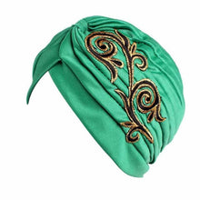 Brand New Embroidery Women Hat Beanie Scarf Turban Head Wrap Cap Colorful beanie Hats for Patients