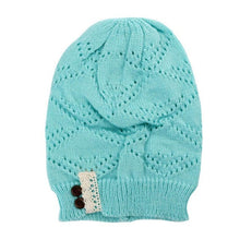 Hollow Out Knitting Hat 2017 Autumn Winter Women Sexy Lace balaclava Fashion Bottons beanie Hat for women