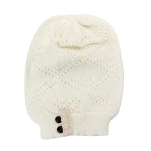 Hollow Out Knitting Hat 2017 Autumn Winter Women Sexy Lace balaclava Fashion Bottons beanie Hat for women