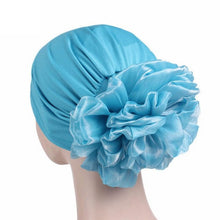 Winter Beanie Hat Women Hat Turban Head Wrap Cap Solid Fitted Big Flower Hat Feminino Beanies Hat