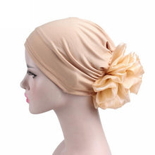 Winter Beanie Hat Women Hat Turban Head Wrap Cap Solid Fitted Big Flower Hat Feminino Beanies Hat