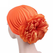 Winter Beanie Hat Women Hat Turban Head Wrap Cap Solid Fitted Big Flower Hat Feminino Beanies Hat