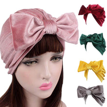 Brand New Women Bow Hat Beanie Turban Head Knit Beanie Cap Braided Hat skull hats for women