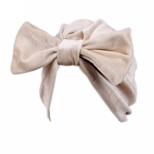 Brand New Women Bow Hat Beanie Turban Head Knit Beanie Cap Braided Hat skull hats for women