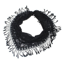 Fashion Winter Autumn Scarf  Women Lady Long Lace Rose Flower Triangular Mantilla Wrap Shawl Black White  poncho