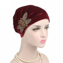 Hot Sale Women Hat Beanie Turban Head Wrap Bow Cap hats for women Velvet Autumn Winter Skullies