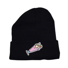 Unisex Men Women Skullies Beanies Cotton Warn Winter Funny Embroidery Applique Crochet Ski Hat Braided Cap Thick Female caps
