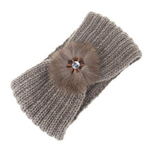 Hairband Women Hair ball Knitting Headband Elastic Handmade Keep Warm Hair Band Turban Hair Accessories for women