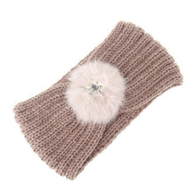 Hairband Women Hair ball Knitting Headband Elastic Handmade Keep Warm Hair Band Turban Hair Accessories for women