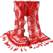 Fashion Long Scarf Women Sexy Lace Printed Scarves With Tassel Wrap Shawl Flower Scarves Pashmina echarpes foulards femme