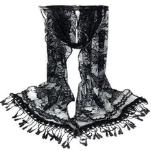 Fashion Long Scarf Women Sexy Lace Printed Scarves With Tassel Wrap Shawl Flower Scarves Pashmina echarpes foulards femme