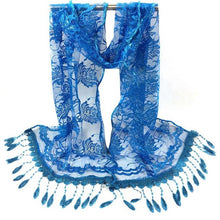 Fashion Long Scarf Women Sexy Lace Printed Scarves With Tassel Wrap Shawl Flower Scarves Pashmina echarpes foulards femme