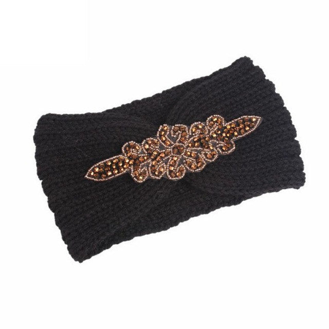Women Knitting Headband 2017 Fashon New Arrival Handmade Keep Warm Hairband Turban For Lady Women Crochet Bow Stretch Hairband
