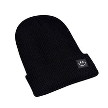 Feitong Brand Basic Beanies Women Winter Warm Hat Cartoon Smiling Face Knitted Solid Colors Gorros Bonnet Femme drop shipping