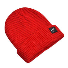 Feitong Brand Basic Beanies Women Winter Warm Hat Cartoon Smiling Face Knitted Solid Colors Gorros Bonnet Femme drop shipping