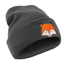 Unisex Beanie Hat Funny Fox Embroidery Pattern Hat Warm Hat Knitted Cap Hats Winter Warm Fitted Soft Cap
