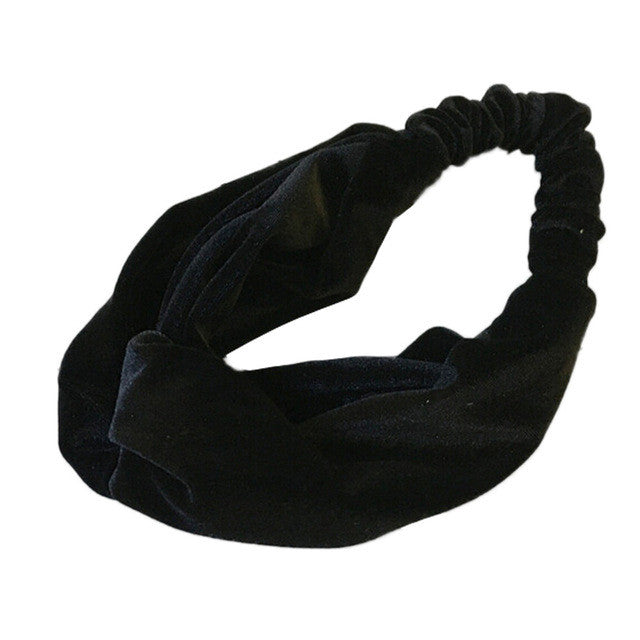 Hairband Women Velvet Cross Twist Headband Hair High Quality Band Turban Elastic Headband Bandage Hair Accessories for women