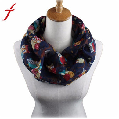 Fashion Hot Sale Women Ladies Owl Pattern Print Scarf Warm Wrap Shawl Wonderful Popular gift 50*170cm