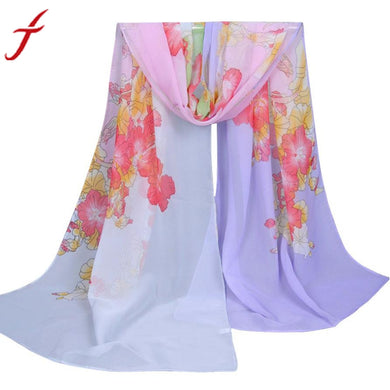 Fashion Morning Glory Women Scarf Female Brand Soft Wool Cashmere Long Shawl and Scarves For Women