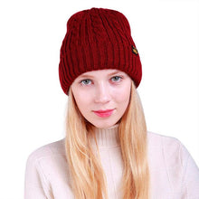 2017 Winter Skullies Beanies Cap Women Warm Baggy Weave Crochet Winter Wool Knit Ski Beanie Skull Female Caps Hat