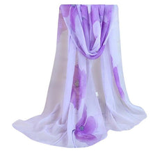 Feitong Brand Chiffon Scarf Women Lady Floral Prints Fashion Shawl 135cm-175cm Long scarves Female scarves Pashmina