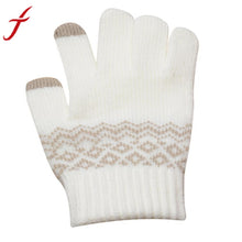 Knited Wool Man Women Winter Keep Warm Full Finger Mittens Powered Gloves Washable Female Guantes Mujer Business Knitted Glove#3