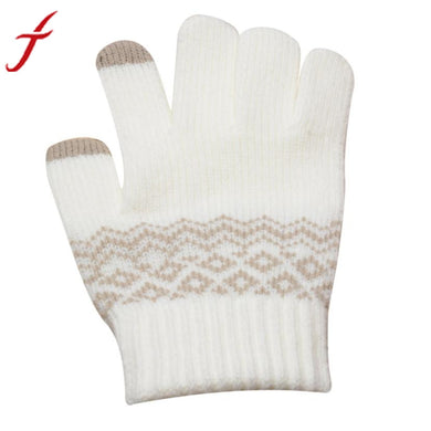 Knited Wool Man Women Winter Keep Warm Full Finger Mittens Powered Gloves Washable Female Guantes Mujer Business Knitted Glove#3