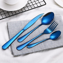 4PCS Set Stainless Steel Upscale Dinnerware Flatware Cutlery Fork Spoon Teaspoon