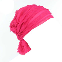 Women Chiffon Ruffle Hat Beanie Scarf Turban Head Wrap Cap