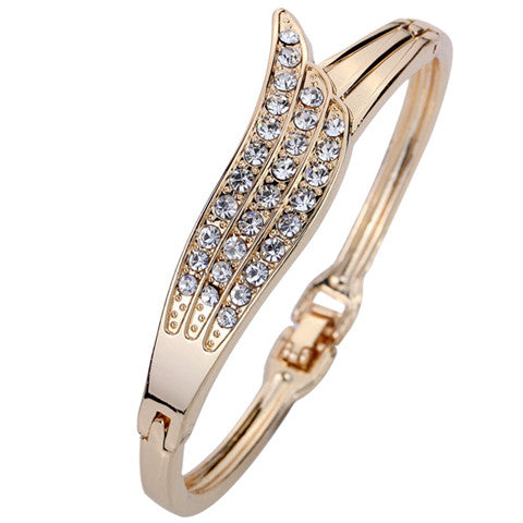 Angel Wings Crystal Bangle