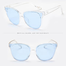 Fashion Womens Ladies Designer Oversized Flat Top Cat Eye Mirrored Sunglasses