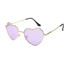Mens Womens Metal Frame Ladies Heart Shape Sunglasses Lolita Love