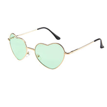 Mens Womens Metal Frame Ladies Heart Shape Sunglasses Lolita Love