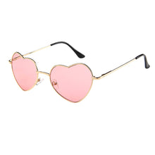 Mens Womens Metal Frame Ladies Heart Shape Sunglasses Lolita Love